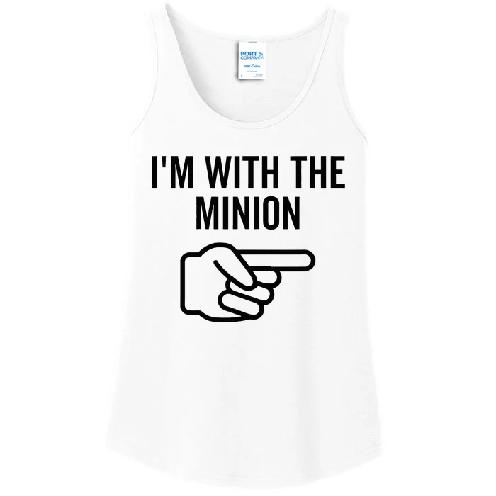 IM With The Minion Funny Couples Matching Halloween Costume IM With The Minion Ladies Essential Tank