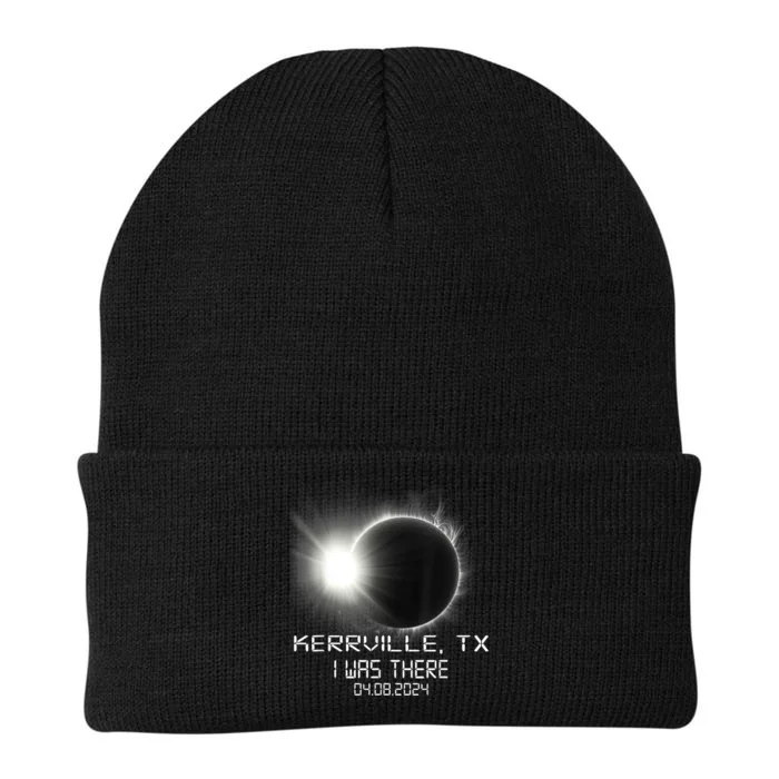 I Was There Total Solar Eclipse Kerrville Texas Knit Cap Winter Beanie