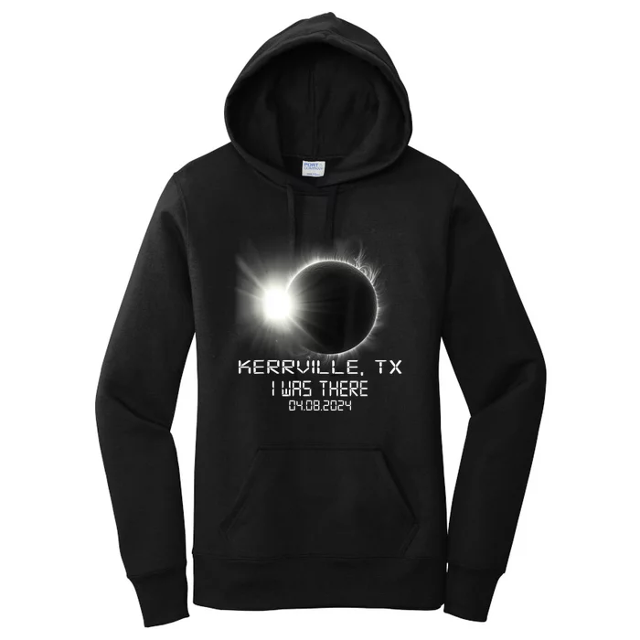 I Was There Total Solar Eclipse Kerrville Texas Women's Pullover Hoodie