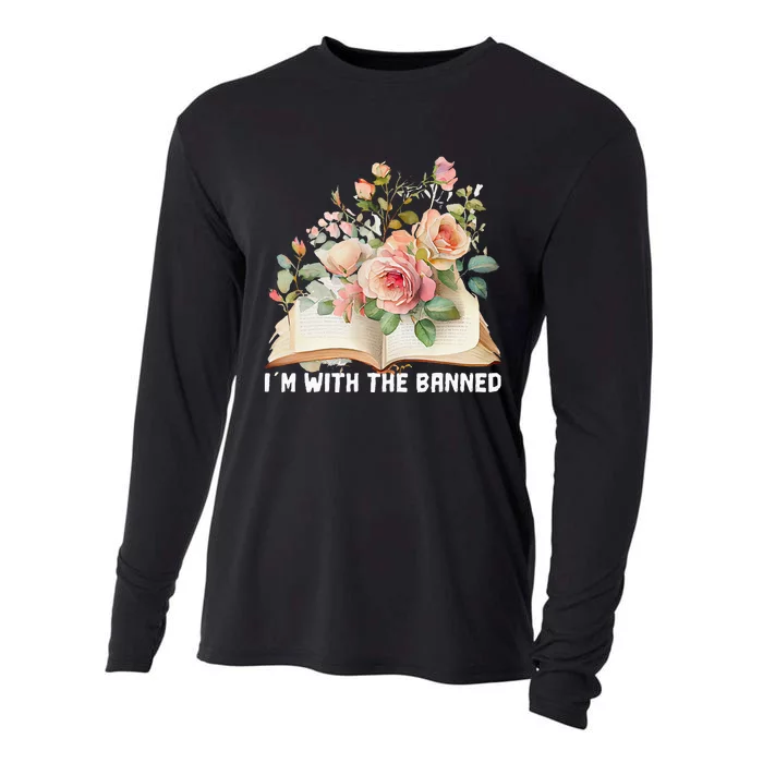 I'm With The Banned Books I Read Banned Books Lovers Cooling Performance Long Sleeve Crew