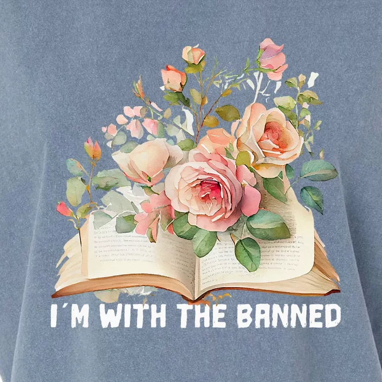 I'm With The Banned Books I Read Banned Books Lovers Garment-Dyed Women's Muscle Tee