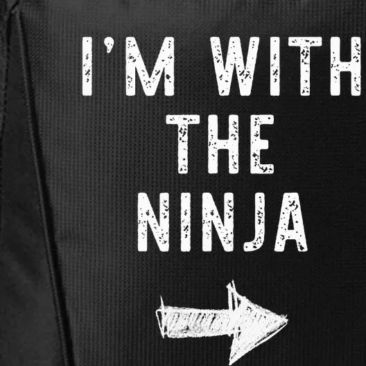 IM With The Ninja Costume Halloween Matching Couple City Backpack