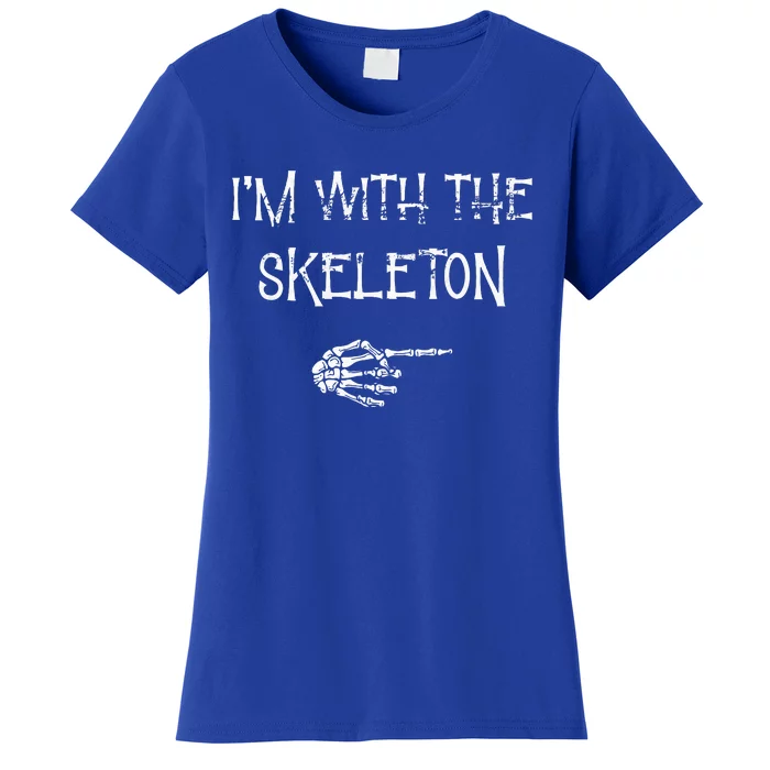 IM With The Skeleton Matching Couple Costume Halloween Women's T-Shirt