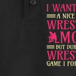 I Want To Be A Nice Sweet Wrestling Mom Dry Zone Grid Performance Polo