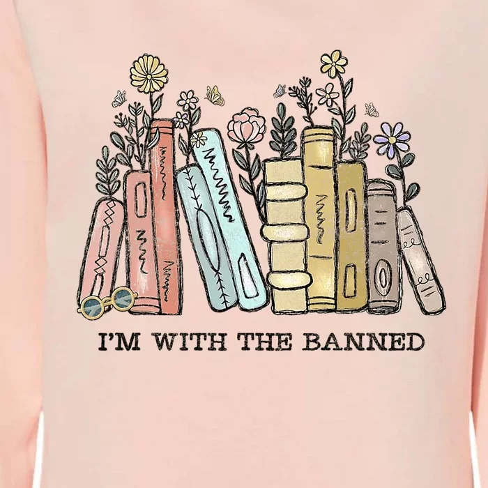 Im With The Banned Funny Book Readers I Read Banned Books Womens California Wash Sweatshirt