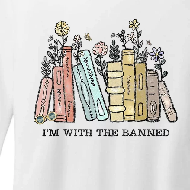 Im With The Banned Funny Book Readers I Read Banned Books Womens CVC Long Sleeve Shirt