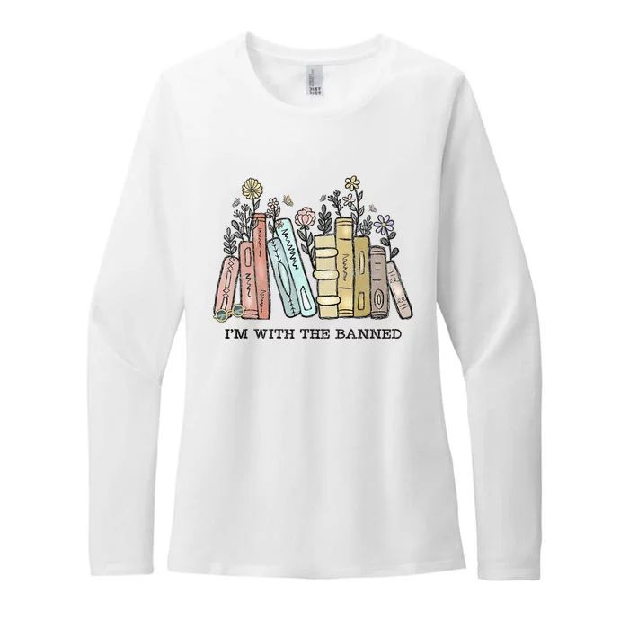 Im With The Banned Funny Book Readers I Read Banned Books Womens CVC Long Sleeve Shirt