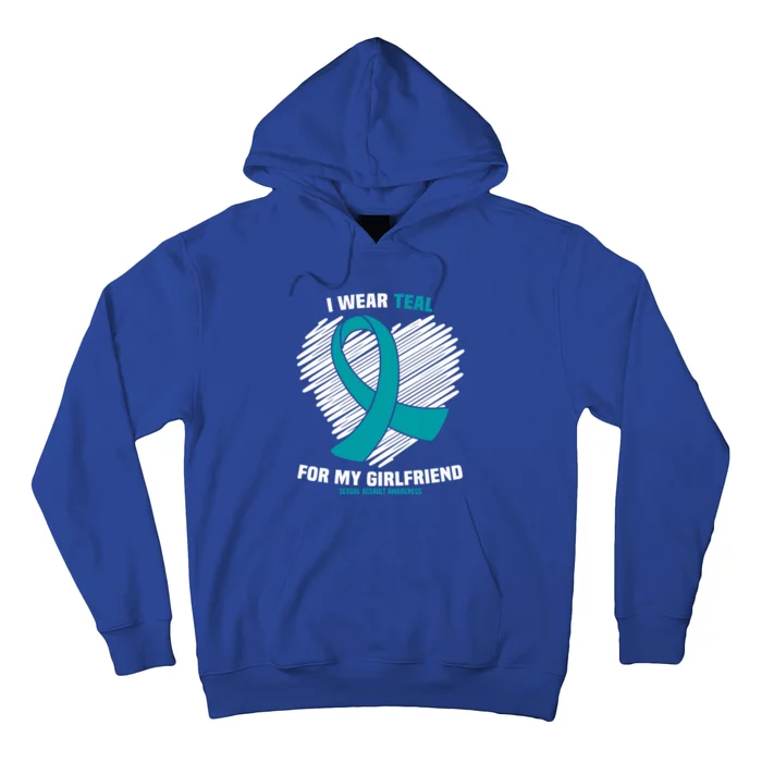 I Wear Teal For My Friend Sexual Assault Awareness Gift Hoodie