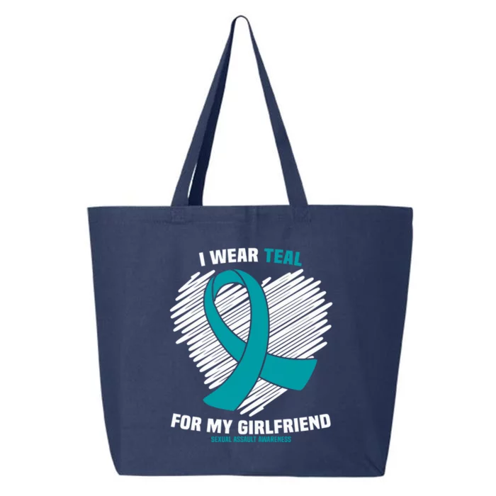 I Wear Teal For My Friend Sexual Assault Awareness Gift 25L Jumbo Tote