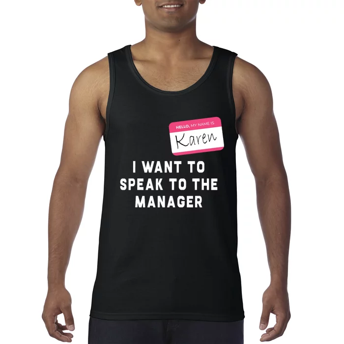 I Want To Speak To The Manager Karen Halloween Costume Funny Tank Top