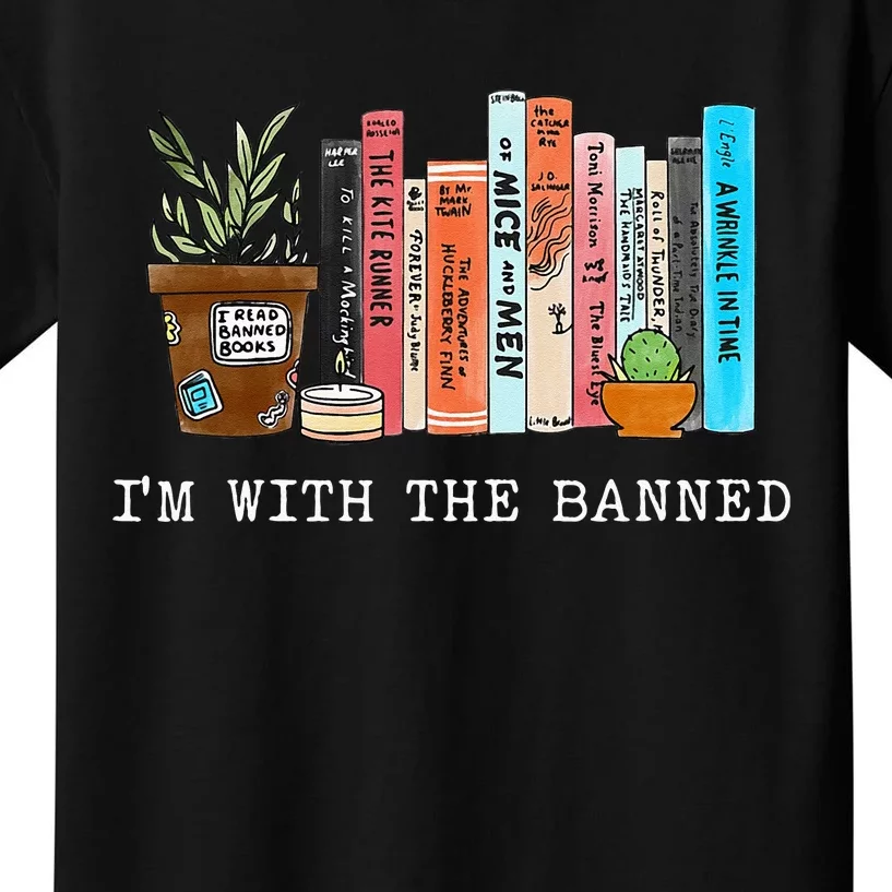 Im With The Banned Books I Read Banned Books Lovers Kids T-Shirt