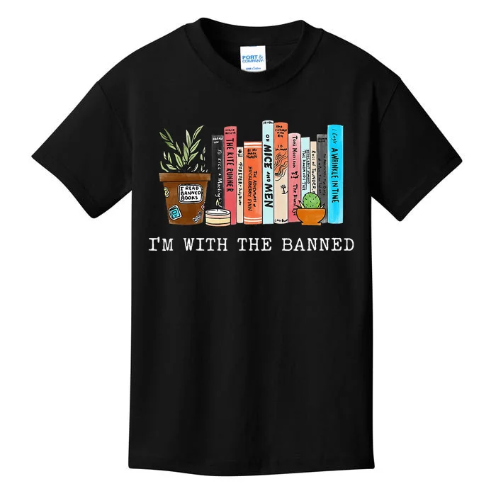 Im With The Banned Books I Read Banned Books Lovers Kids T-Shirt