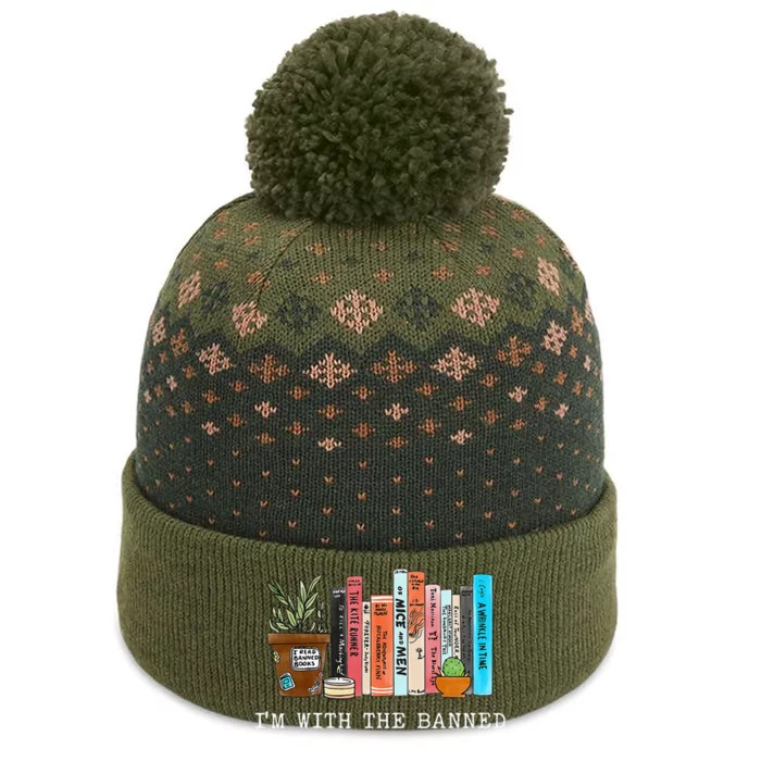 Im With The Banned Books I Read Banned Books Lovers The Baniff Cuffed Pom Beanie