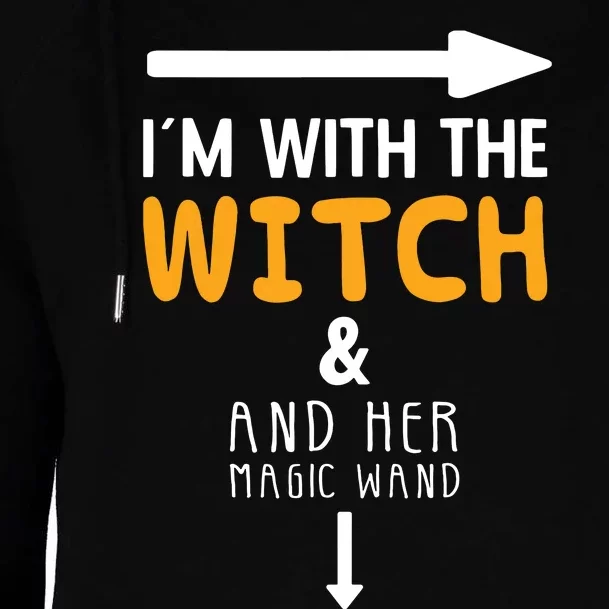 Im With The Witch Couples Costume For Halloween Womens Funnel Neck Pullover Hood