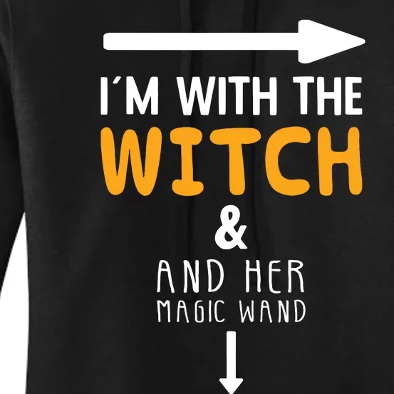 Im With The Witch Couples Costume For Halloween Women's Pullover Hoodie