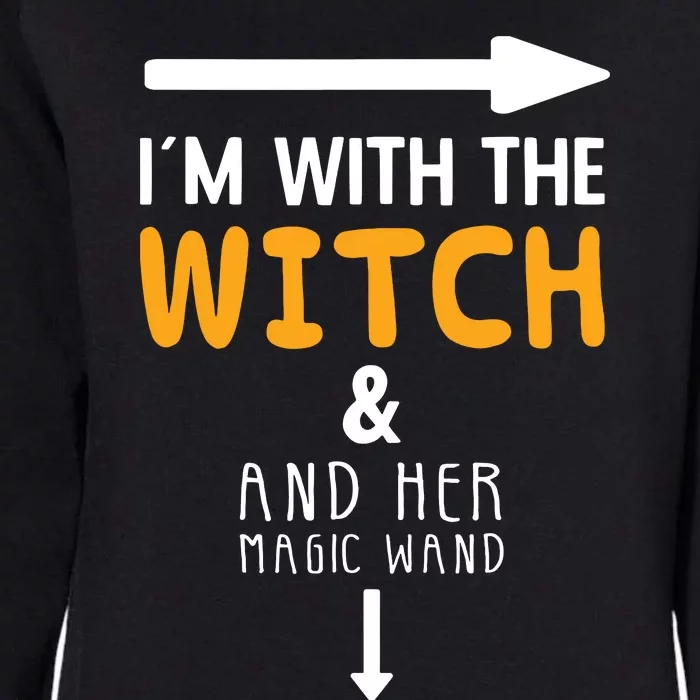 Im With The Witch Couples Costume For Halloween Womens California Wash Sweatshirt