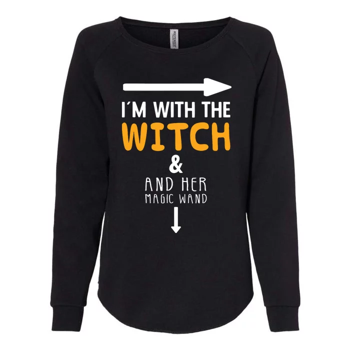 Im With The Witch Couples Costume For Halloween Womens California Wash Sweatshirt