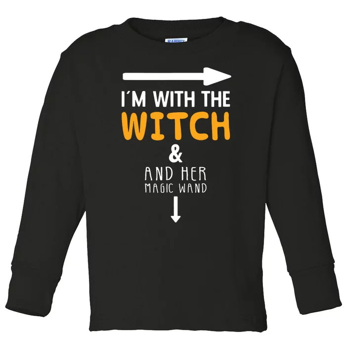 Im With The Witch Couples Costume For Halloween Toddler Long Sleeve Shirt