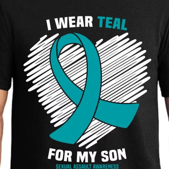 I Wear Teal For My Son Sexual Assault Awareness Gift Pajama Set