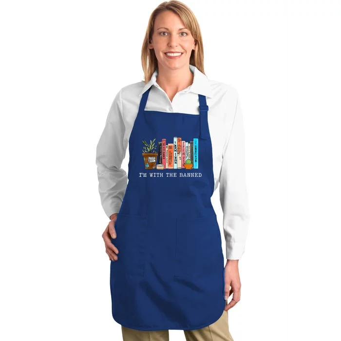 Im With The Banned Books I Read Banned Books Lovers Full-Length Apron With Pocket