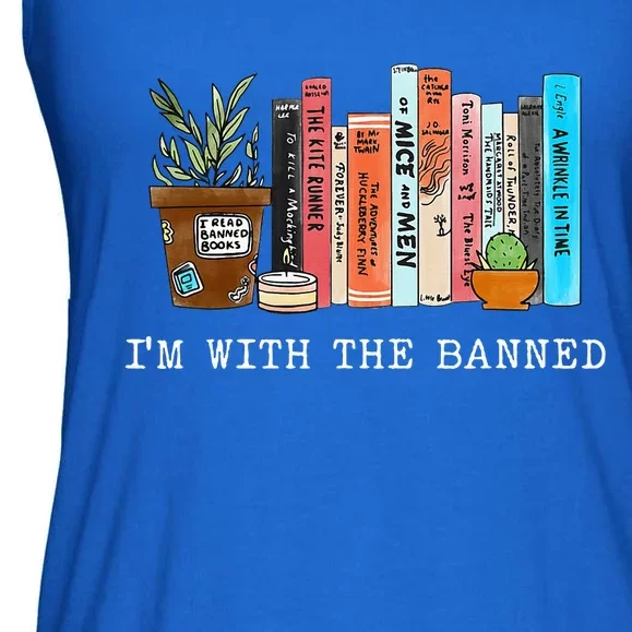 Im With The Banned Books I Read Banned Books Lovers Ladies Essential Flowy Tank