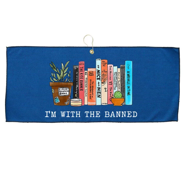 Im With The Banned Books I Read Banned Books Lovers Large Microfiber Waffle Golf Towel