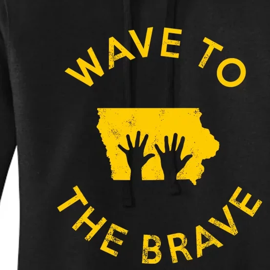 Iowa Wave To The Brave Football Childrens Hospital Women's Pullover Hoodie