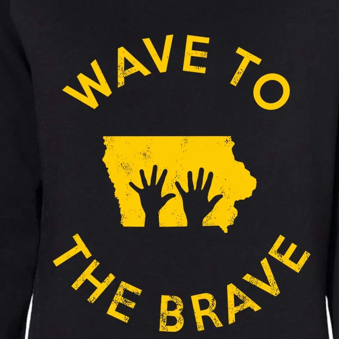 Iowa Wave To The Brave Football Childrens Hospital Womens California Wash Sweatshirt