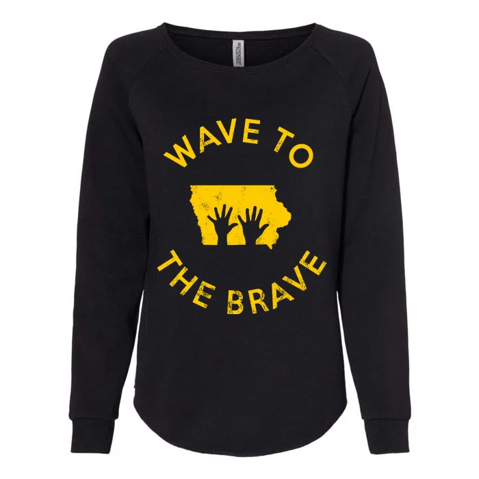 Iowa Wave To The Brave Football Childrens Hospital Womens California Wash Sweatshirt