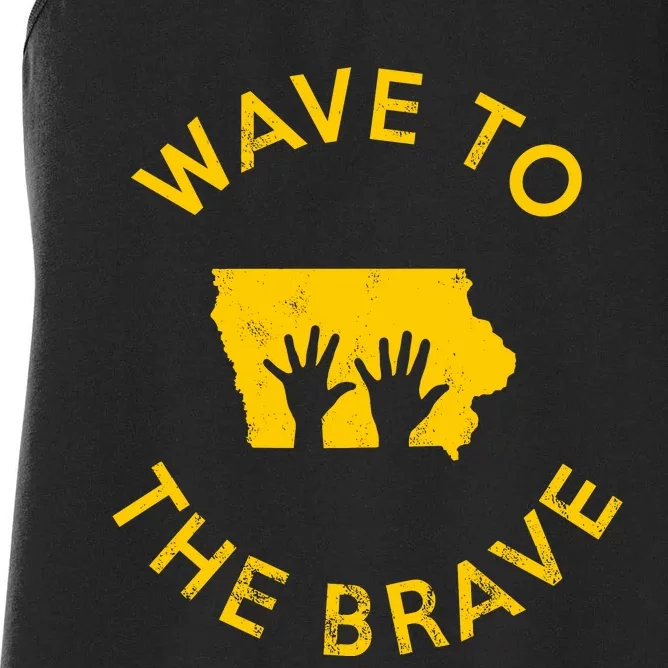 Iowa Wave To The Brave Football Childrens Hospital Women's Racerback Tank