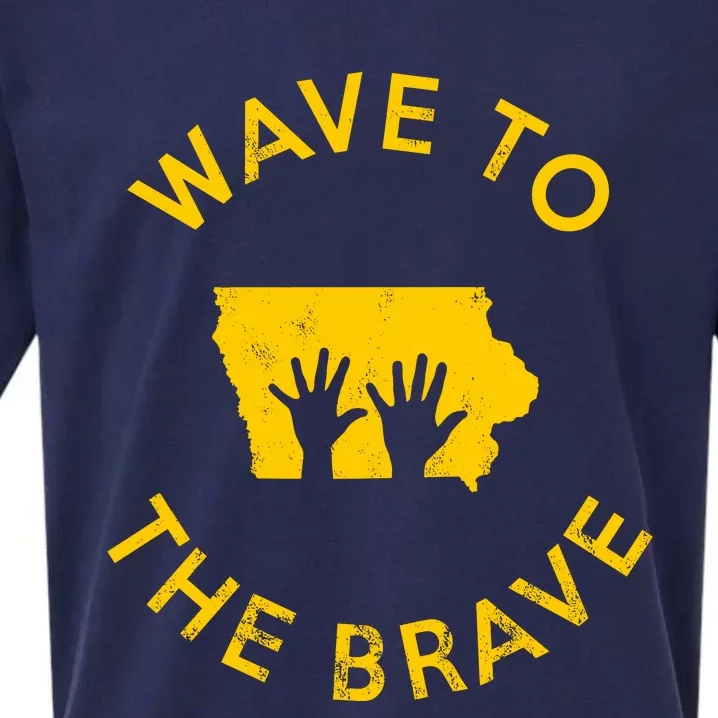 Iowa Wave To The Brave Football Childrens Hospital Sueded Cloud Jersey T-Shirt