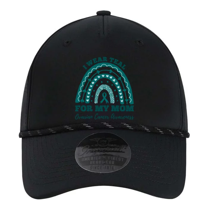 I Wear Teal For My Mom Ovarian Cancer Awareness Rainbow Gift Performance The Dyno Cap