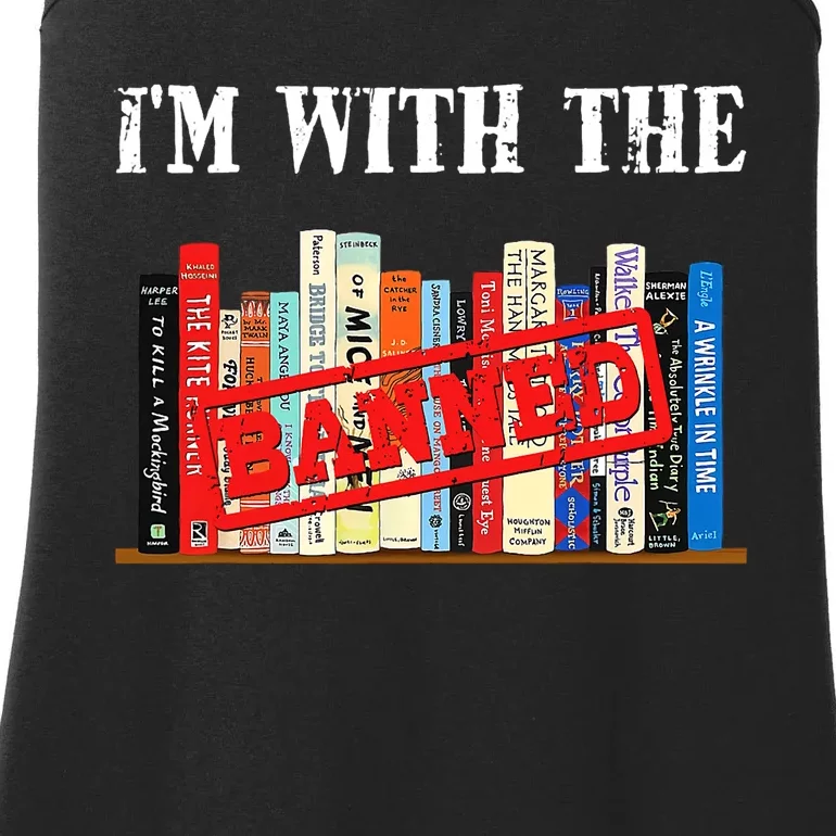 Im With The Banned Funny Book Readers I Read Banned Books Book Lovers Gift Ladies Essential Tank