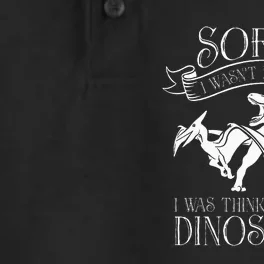 I Was Thinking About Dinosaurs Reptile Dinosaur Dry Zone Grid Performance Polo