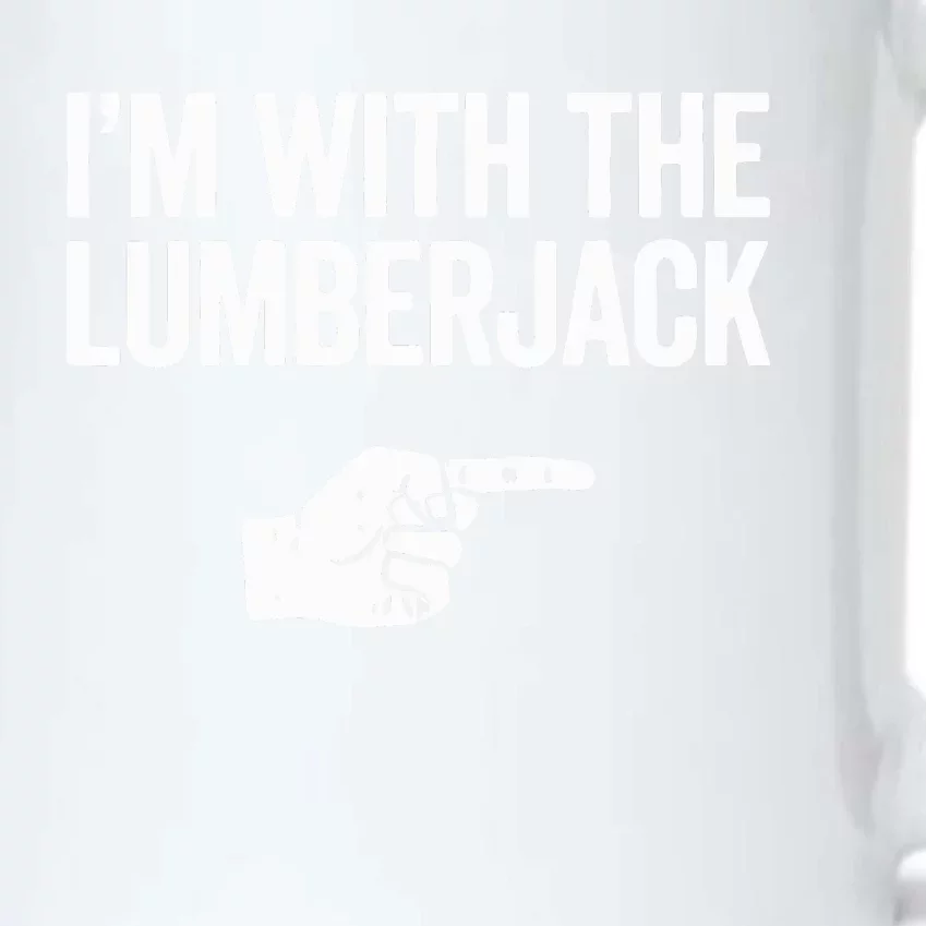 I'm With The Lumberjack Matching VNeck Black Color Changing Mug