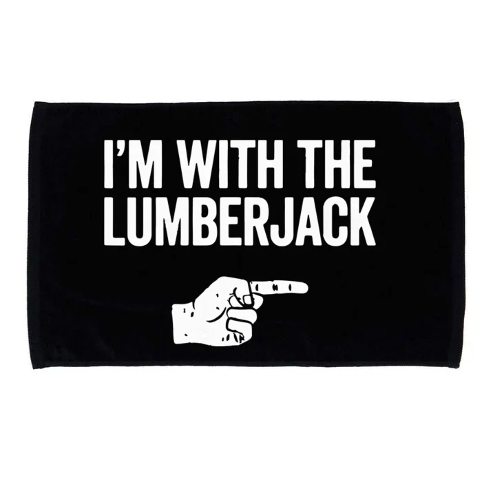 I'm With The Lumberjack Matching VNeck Microfiber Hand Towel