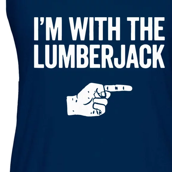 I'm With The Lumberjack Matching VNeck Ladies Essential Flowy Tank