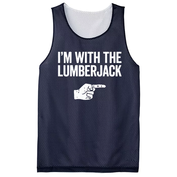 I'm With The Lumberjack Matching VNeck Mesh Reversible Basketball Jersey Tank