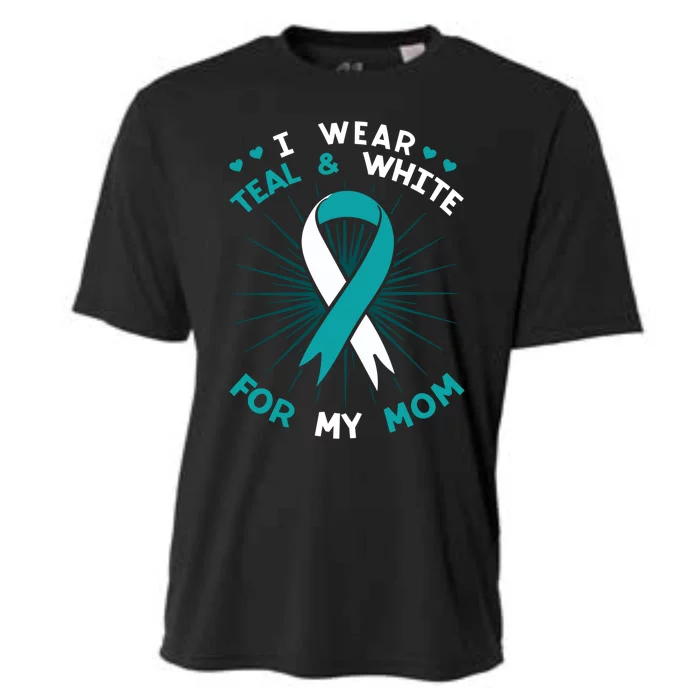 I Wear Teal For My Mom White Squamous Cell Carcinomas Hpv Gift Cooling Performance Crew T-Shirt