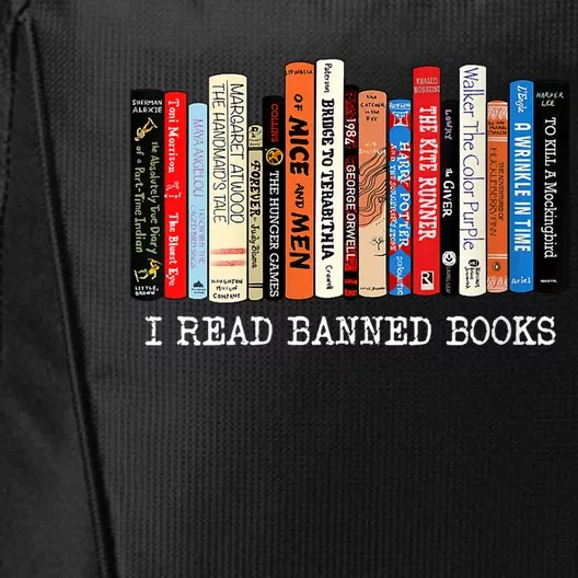 I'm With The Banned Funny Bookworm Shirt Banned Book City Backpack