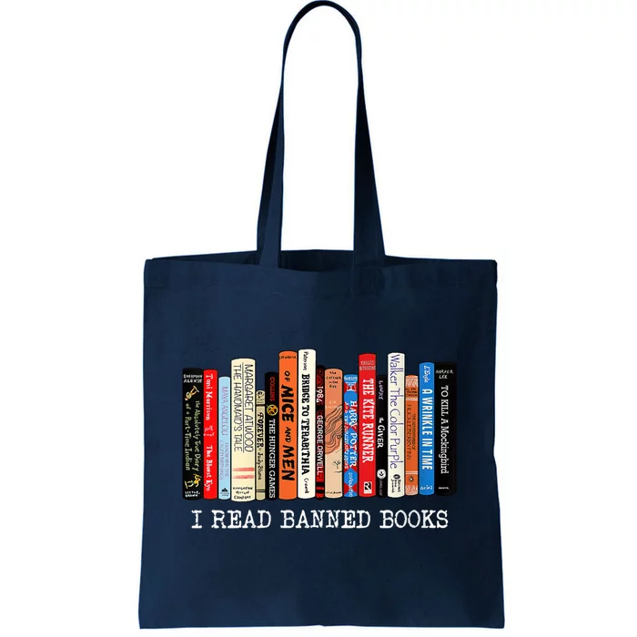 I'm With The Banned Funny Bookworm Shirt Banned Book Tote Bag