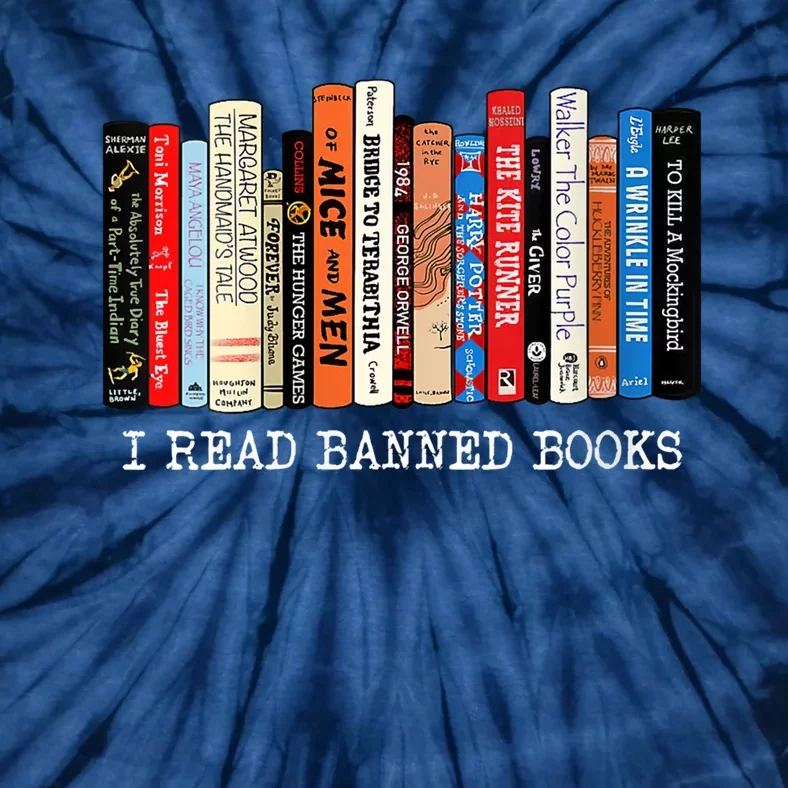 I'm With The Banned Funny Bookworm Shirt Banned Book Tie-Dye T-Shirt