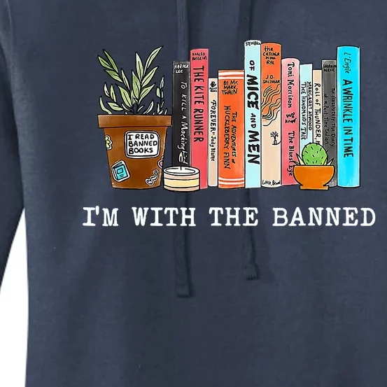 I'm With The Banned Books I Read Banned Books Lovers Women's Pullover Hoodie