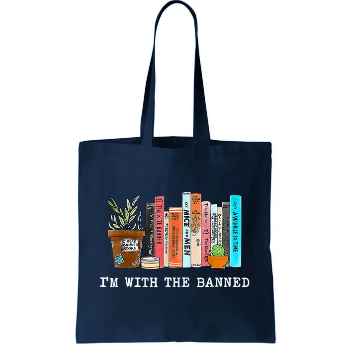 I'm With The Banned Books I Read Banned Books Lovers Tote Bag