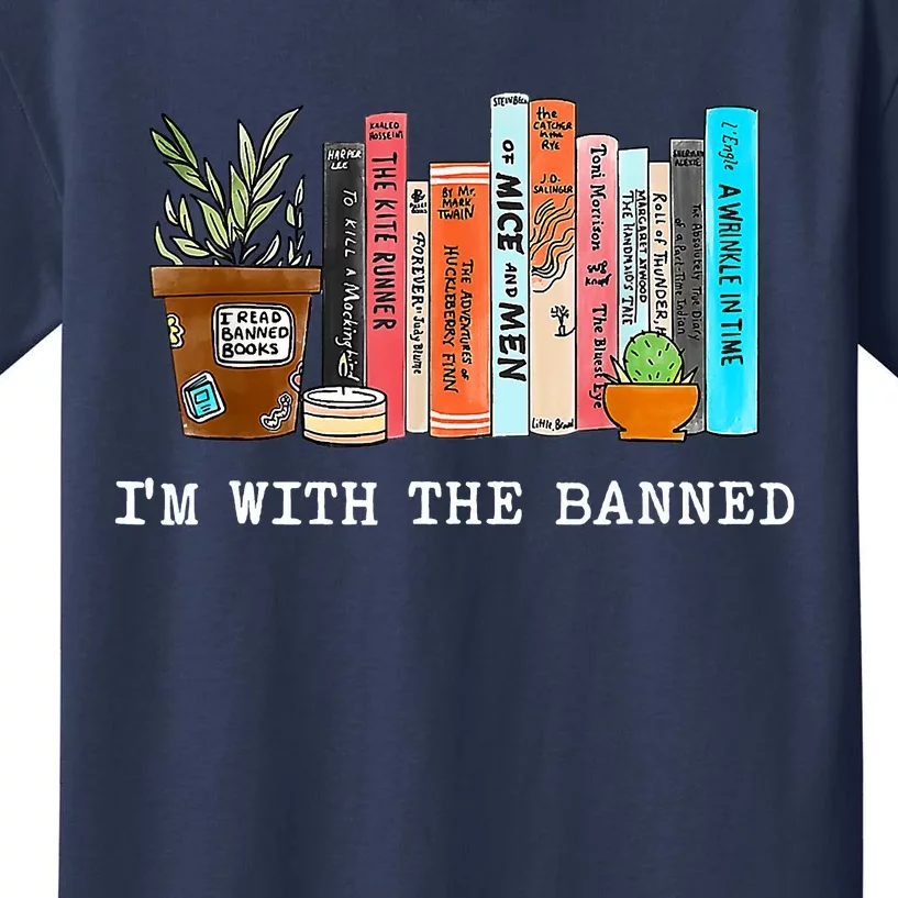 I'm With The Banned Books I Read Banned Books Lovers Kids T-Shirt