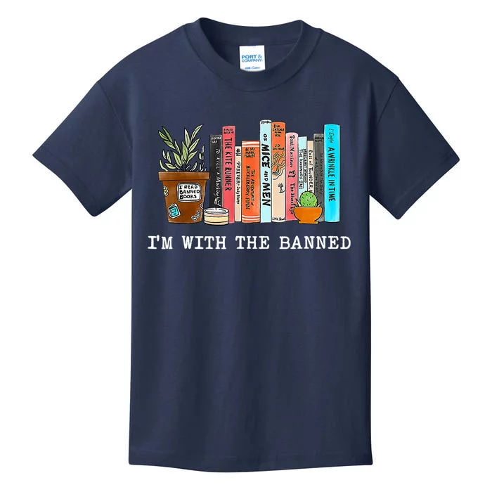 I'm With The Banned Books I Read Banned Books Lovers Kids T-Shirt