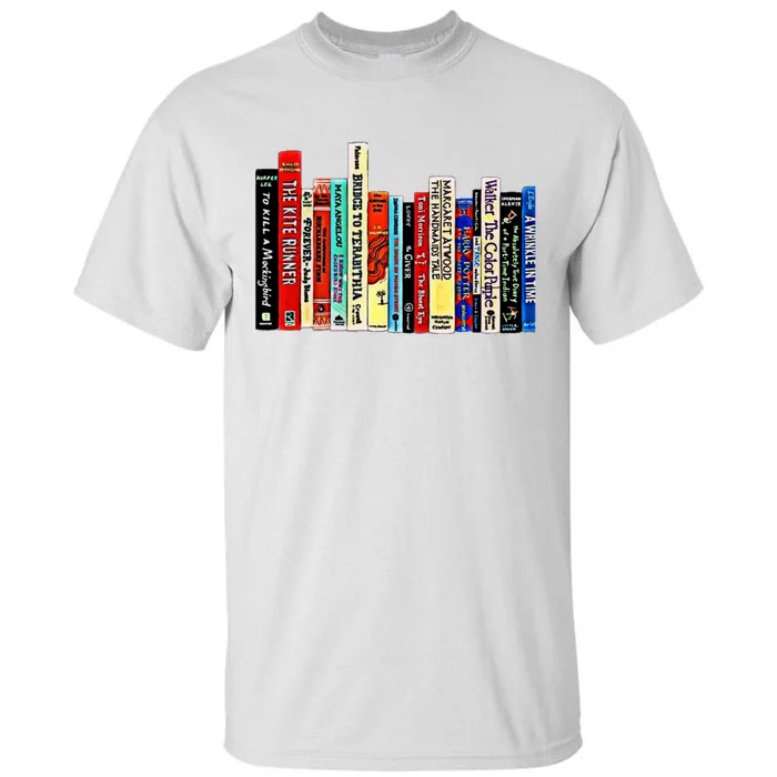 I'm With The Banned Funny Bookworm Shirt Banned Book Tall T-Shirt