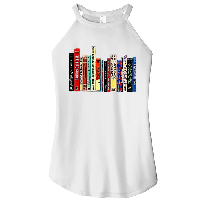 I'm With The Banned Funny Bookworm Shirt Banned Book Women’s Perfect Tri Rocker Tank