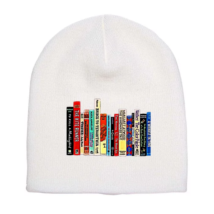 I'm With The Banned Funny Bookworm Shirt Banned Book Short Acrylic Beanie