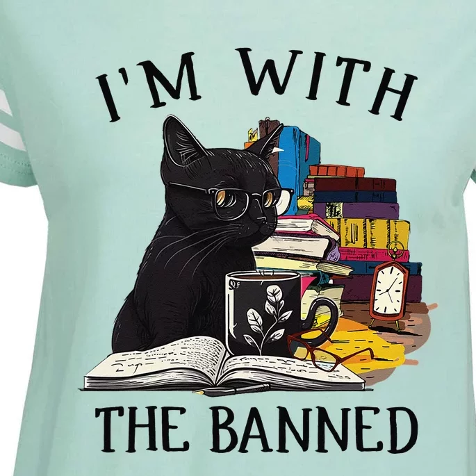 I'm with The Banned Read Banned Books Lover BookWorm Enza Ladies Jersey Football T-Shirt